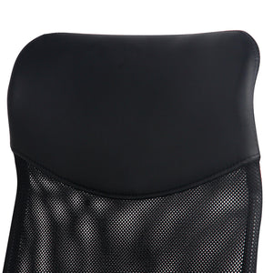 PU Leather Mesh High Back Office Chair - Black - Ashley Rose