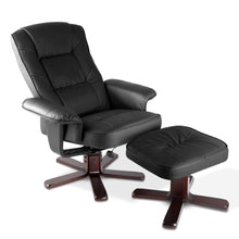 Load image into Gallery viewer, Ashley Rose PU Leather Wood Armchair Recliner - Black - Ashley Rose