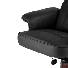 Load image into Gallery viewer, Ashley Rose PU Leather Wood Armchair Recliner - Black - Ashley Rose