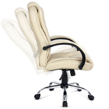 Load image into Gallery viewer, Executive PU Leather Office Desk Computer Chair - Beige - Ashley Rose