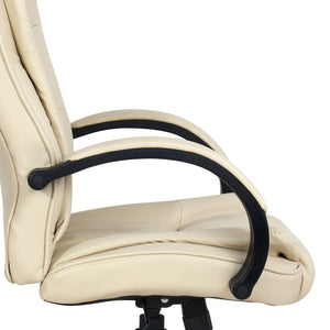 Executive PU Leather Office Desk Computer Chair - Beige - Ashley Rose