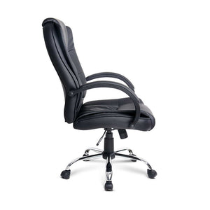 Executive PU Leather Office Desk Computer Chair - Black - Ashley Rose