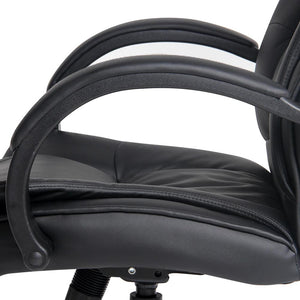 Executive PU Leather Office Desk Computer Chair - Black - Ashley Rose