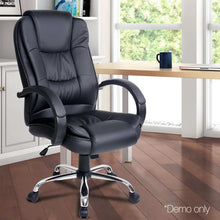 Load image into Gallery viewer, Executive PU Leather Office Desk Computer Chair - Black - Ashley Rose