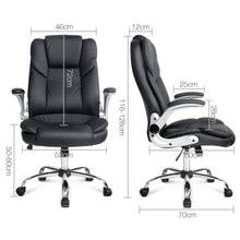 Load image into Gallery viewer, PU Leather Executive Office Desk Chair - Black - Ashley Rose