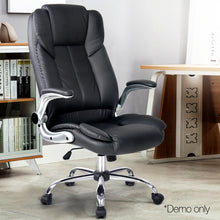 Load image into Gallery viewer, PU Leather Executive Office Desk Chair - Black - Ashley Rose