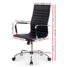 Load image into Gallery viewer, Eames Replica Office Chair Executive High Back Seating PU Leather Black - Ashley Rose