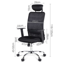 Load image into Gallery viewer, Mesh High Back Office Desk Chair - Black - Ashley Rose