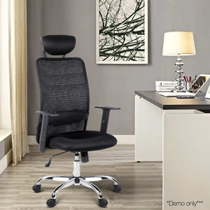 Mesh High Back Office Desk Chair - Black - Ashley Rose