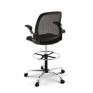 Veer Drafting Stool Office Chair Mesh Adjust Black - Ashley Rose