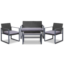 Load image into Gallery viewer, Ashley Rose 4PC Outdoor Furnitture Patio Table Chair Black - Ashley Rose