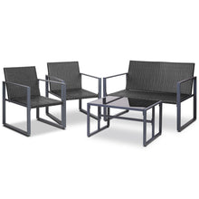 Load image into Gallery viewer, Ashley Rose 4PC Outdoor Furnitture Patio Table Chair Black - Ashley Rose