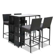 Load image into Gallery viewer, Ashley Rose Outdoor Bar Set Table Stools Furniture Wicker 5PCS - Ashley Rose