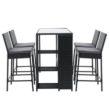 Load image into Gallery viewer, Ashley Rose Outdoor Bar Set Table Stools Furniture Wicker 5PCS - Ashley Rose