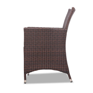 Ashley Rose 3pc Rattan Bistro Wicker Outdoor Furniture Set Brown - Ashley Rose