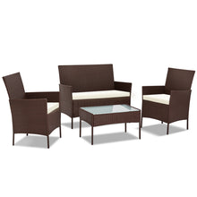 Load image into Gallery viewer, Ashley Rose 4-piece Rattan Outdoor Set - Brown - Ashley Rose