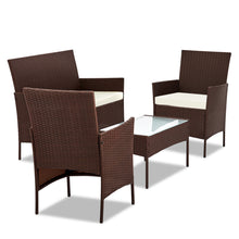 Load image into Gallery viewer, Ashley Rose 4-piece Rattan Outdoor Set - Brown - Ashley Rose