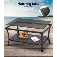 Load image into Gallery viewer, Ashley Rose Outdoor Furniture Rattan Set Wicker Cushion 4pc Dark Grey - Ashley Rose