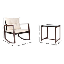 Load image into Gallery viewer, Ashley Rose Outdoor Chair Rocking Set - Brown - Ashley Rose