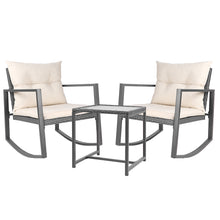 Load image into Gallery viewer, Ashley Rose Outdoor Chair Rocking Set - Grey - Ashley Rose