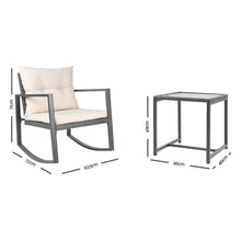 Load image into Gallery viewer, Ashley Rose Outdoor Chair Rocking Set - Grey - Ashley Rose