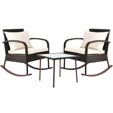 Load image into Gallery viewer, Ashley Rose 3 Piece Outdoor Chair Rocking Set - Brown - Ashley Rose