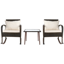 Load image into Gallery viewer, Ashley Rose 3 Piece Outdoor Chair Rocking Set - Brown - Ashley Rose