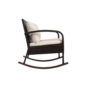 Ashley Rose 3 Piece Outdoor Chair Rocking Set - Brown - Ashley Rose