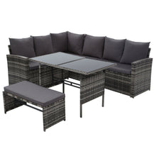 Load image into Gallery viewer, Ashley Rose Outdoor Furniture Sofa Set Dining Setting Wicker 8 Seater Mixed Grey - Ashley Rose