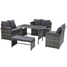 Load image into Gallery viewer, Ashley Rose Outdoor Furniture Sofa Set Dining Setting Wicker 8 Seater Mixed Grey - Ashley Rose