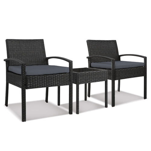 Ashley Rose 3-piece Outdoor Set - Black - Ashley Rose