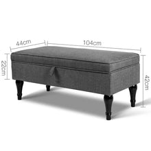 Load image into Gallery viewer, Ashley Rose Fabric Storage Ottoman - Grey - Ashley Rose