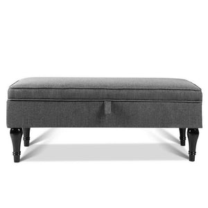 Ashley Rose Fabric Storage Ottoman - Grey - Ashley Rose