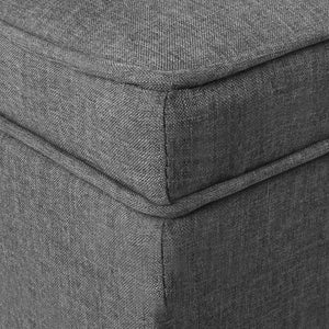 Ashley Rose Fabric Storage Ottoman - Grey - Ashley Rose