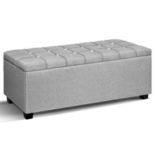 Load image into Gallery viewer, Ashley Rose Blanket Box Storage Ottoman Fabric Foot Stool Grey - Ashley Rose