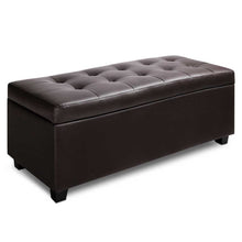 Load image into Gallery viewer, Ashley Rose PU Leather Storage Ottoman - Brown - Ashley Rose