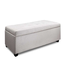 Load image into Gallery viewer, Ashley Rose Large Fabric Storage Ottoman - Beige - Ashley Rose