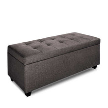 Load image into Gallery viewer, Ashley Rose Large Fabric Storage Ottoman - Brown - Ashley Rose