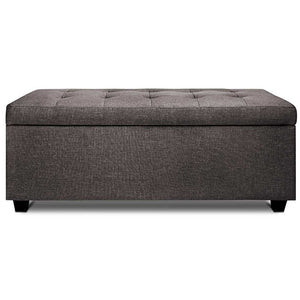 Ashley Rose Large Fabric Storage Ottoman - Brown - Ashley Rose