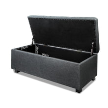 Load image into Gallery viewer, Premium Storage Ottoman - Charcoal - Ashley Rose