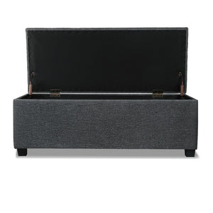 Premium Storage Ottoman - Charcoal - Ashley Rose