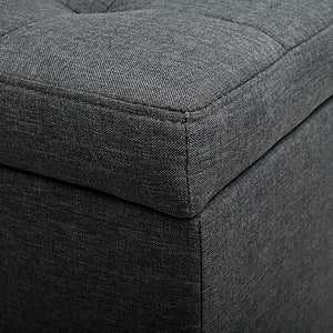 Premium Storage Ottoman - Charcoal - Ashley Rose