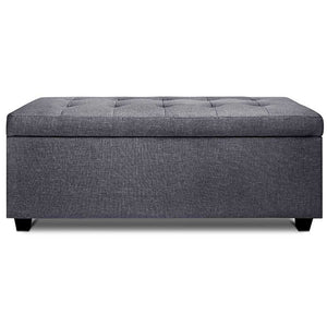 Ashley Rose Large Fabric Storage Ottoman - Grey - Ashley Rose