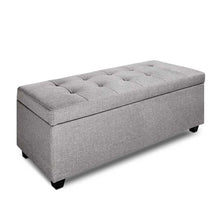 Load image into Gallery viewer, Ashley Rose Large Fabric Storage Ottoman - Light Grey - Ashley Rose