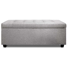 Load image into Gallery viewer, Ashley Rose Large Fabric Storage Ottoman - Light Grey - Ashley Rose