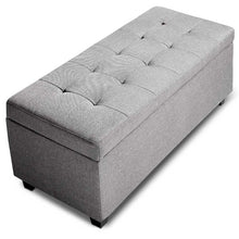 Load image into Gallery viewer, Ashley Rose Large Fabric Storage Ottoman - Light Grey - Ashley Rose