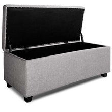 Load image into Gallery viewer, Ashley Rose Large Fabric Storage Ottoman - Light Grey - Ashley Rose