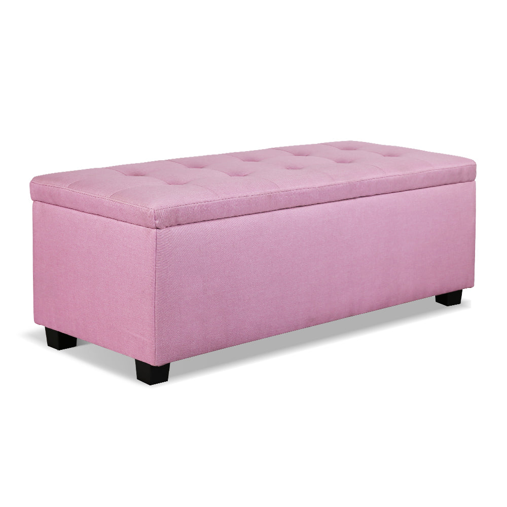 Premium Storage Ottoman - Pink - Ashley Rose