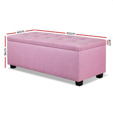 Load image into Gallery viewer, Premium Storage Ottoman - Pink - Ashley Rose