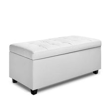 Load image into Gallery viewer, Ashley Rose Large PU Leather Storage Ottoman - White - Ashley Rose